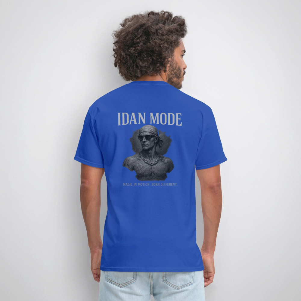 Men's T-Shirt | IDAN MODE Back Print - royal blue