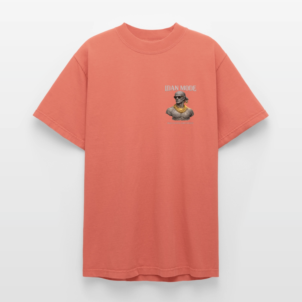 "IDAN MODE" HEAVYWEIGHT WASHED T-SHIRT // FP-B - peach