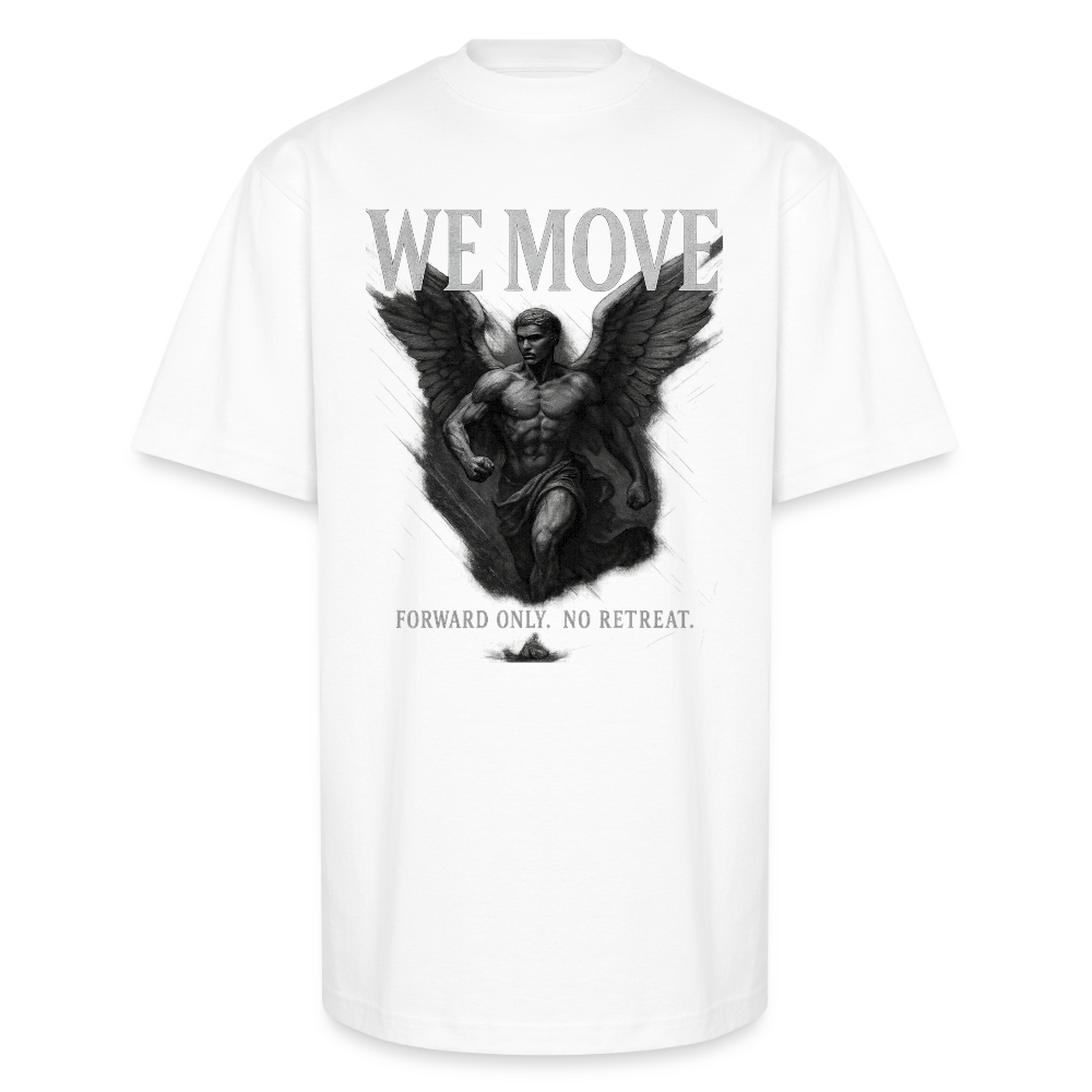 CR - We Move - Forward Only | Male Angel - Unisex Oversized Heavyweight T-Shirt shop the vibe at chullosrepublic.com