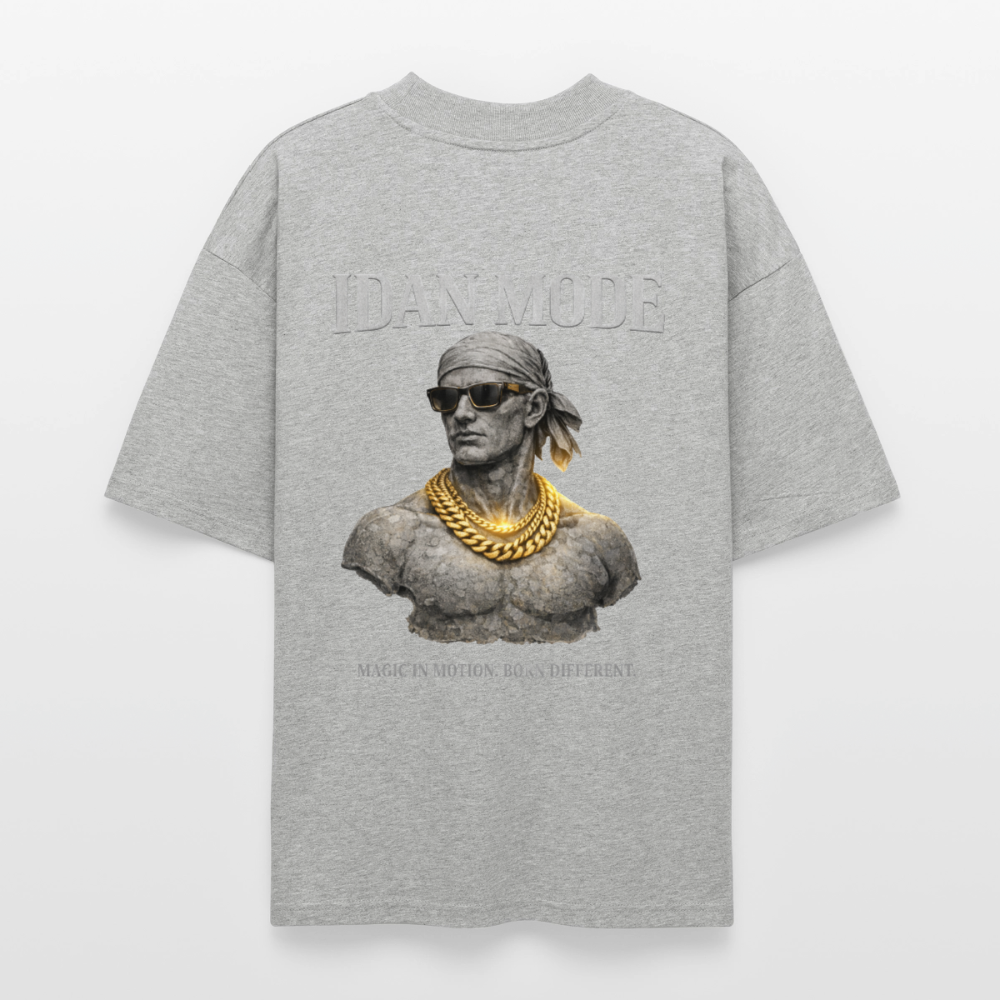 IDAN MODE BRUTALIST MOCK-NECK TEE - heather gray