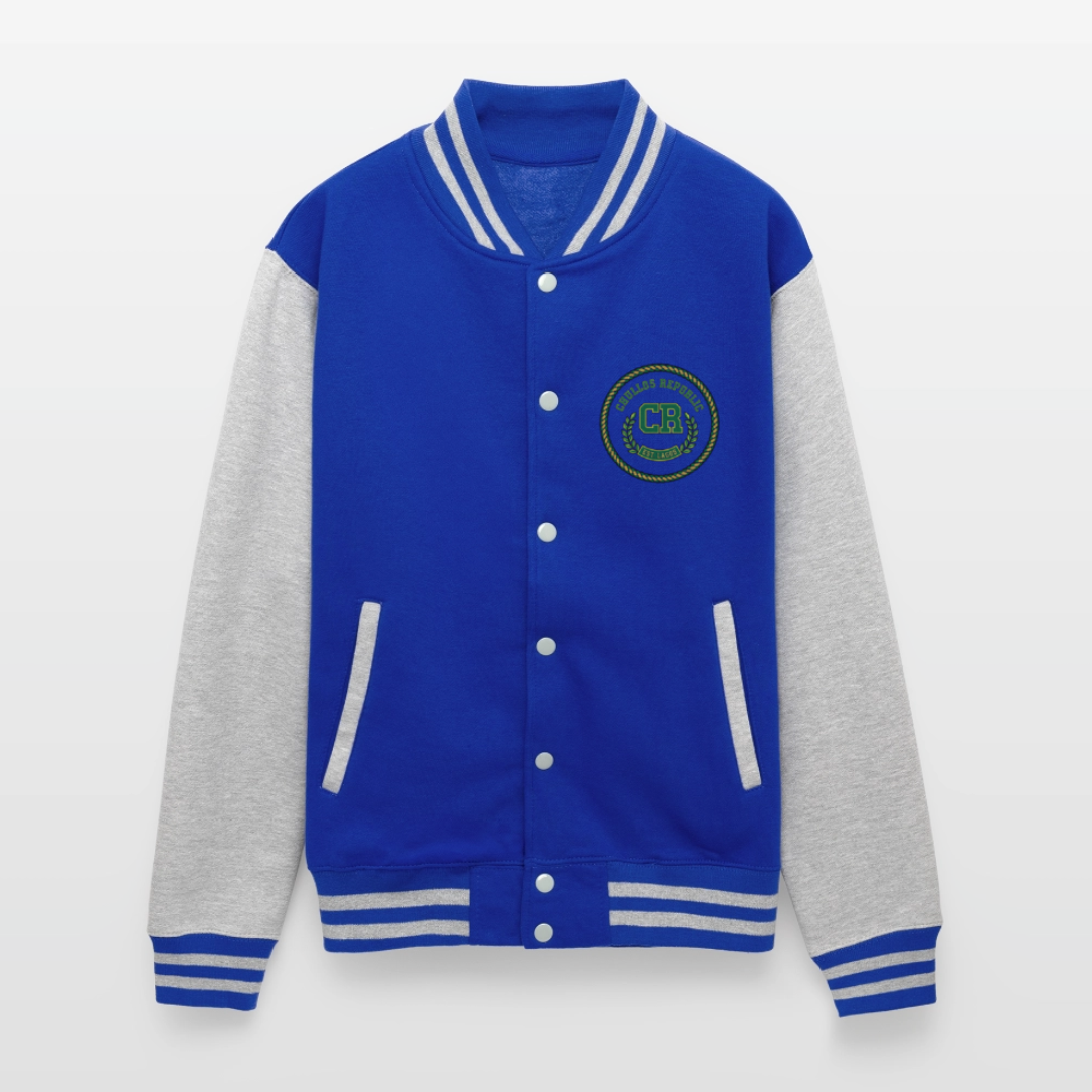 KoGbaGidi | Unisex College Sweat Jacket - royal/heather grey