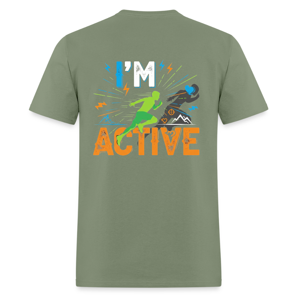 Men's IM ACTIVE T-Shirt | Front & Back - military green