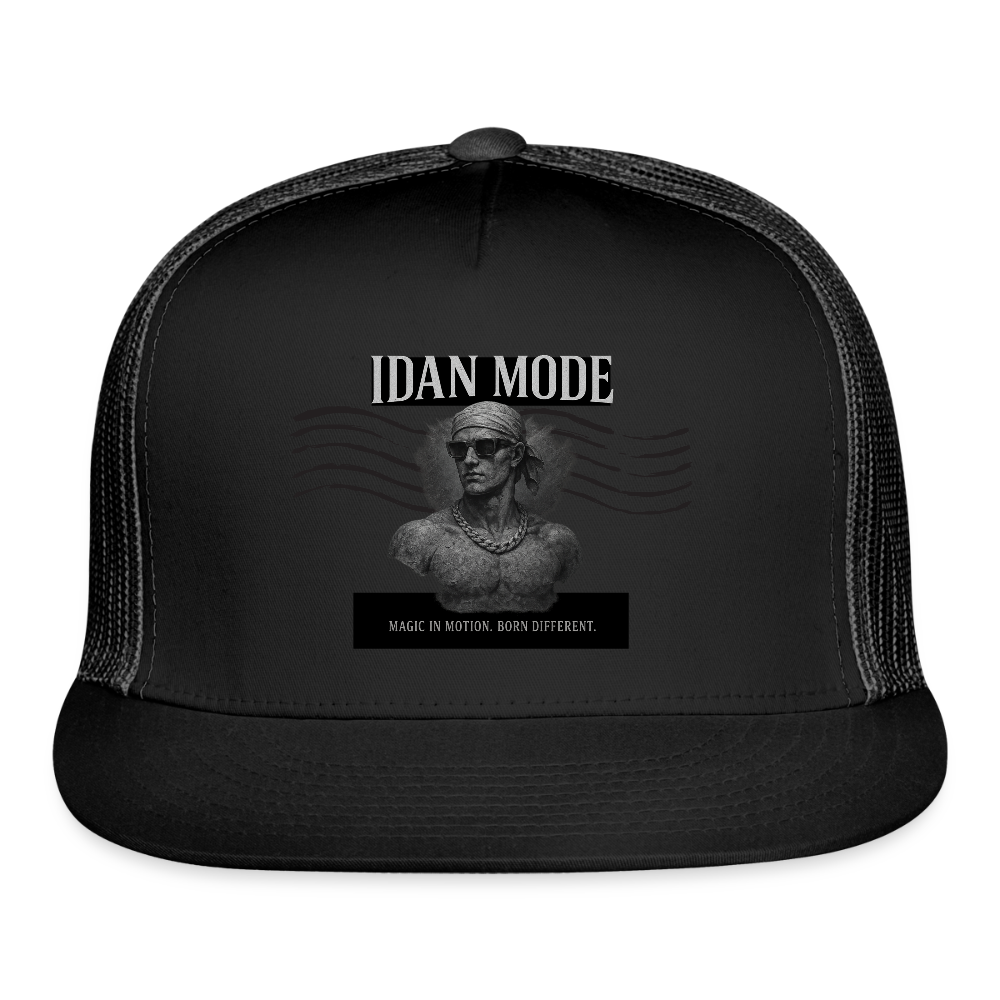 IDAN MODE Trucker Cap – Lagos Streetwear - black/black