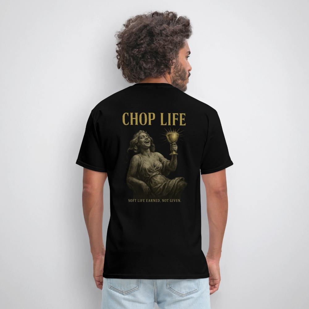 Men's T-Shirt | CHOP LIFE Back Print - black