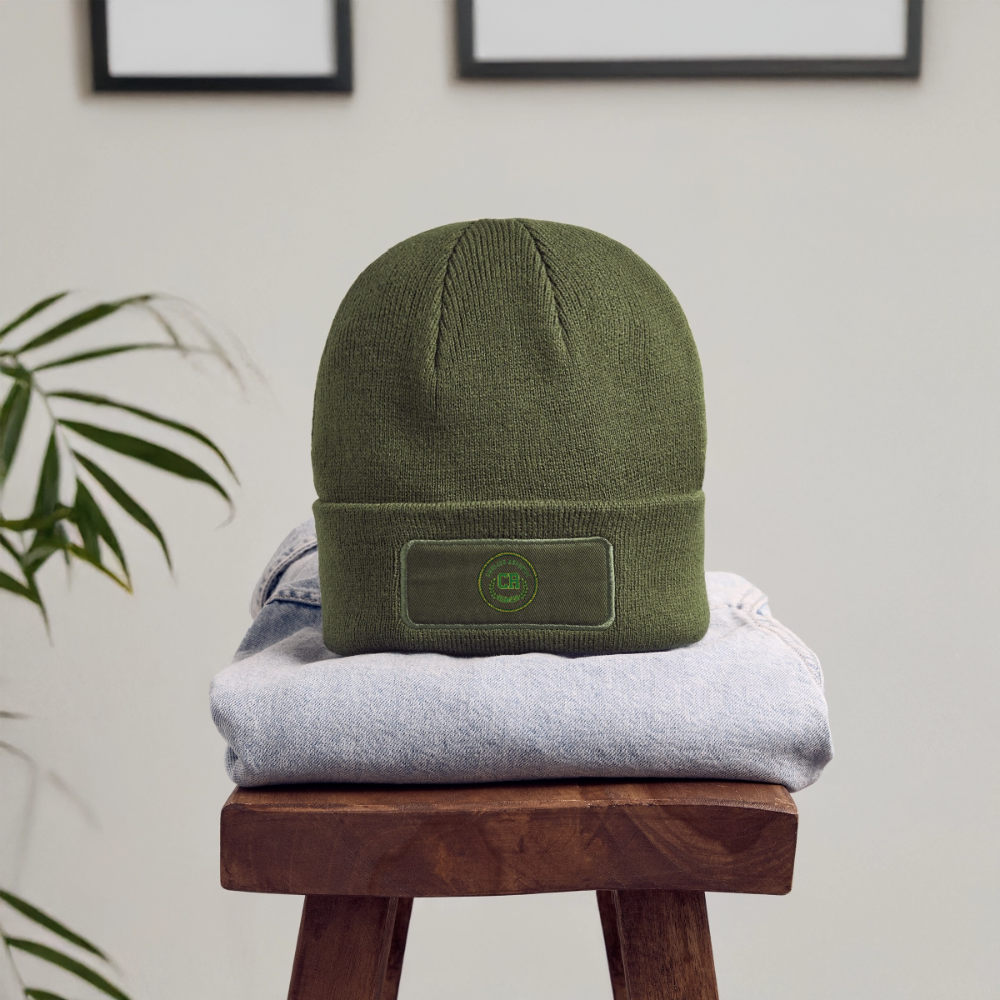Patch Signature Beanie - olive
