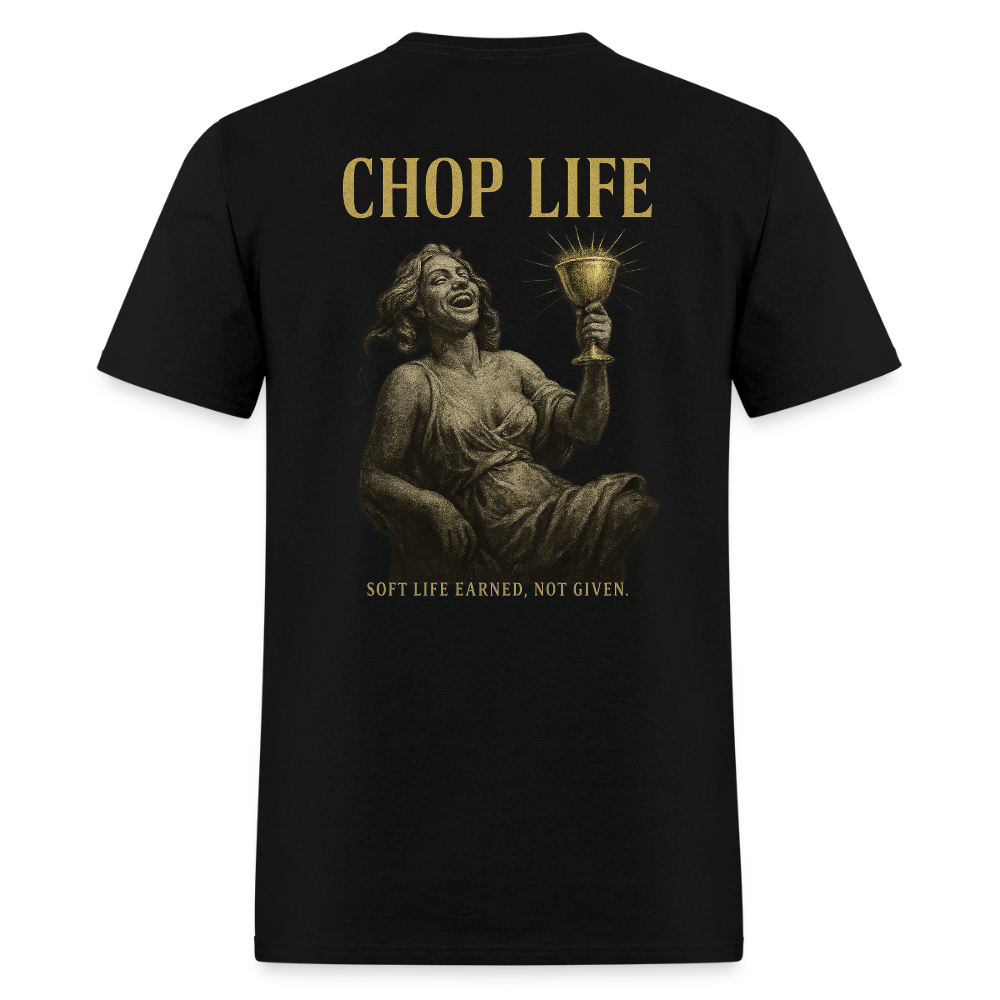 Men's T-Shirt | CHOP LIFE Back Print - black