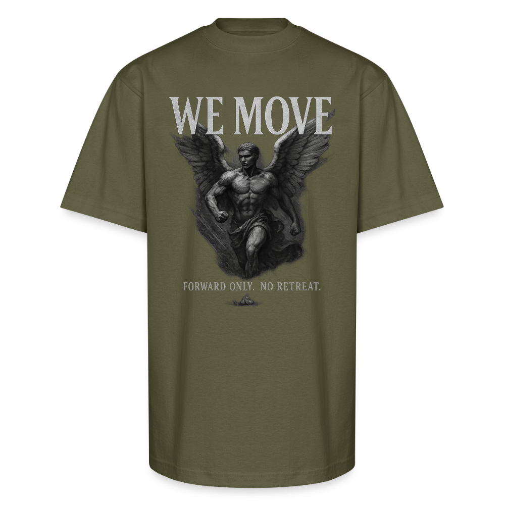 CR - We Move - Forward Only | Male Angel - Unisex Oversized Heavyweight T-Shirt shop the vibe at chullosrepublic.com