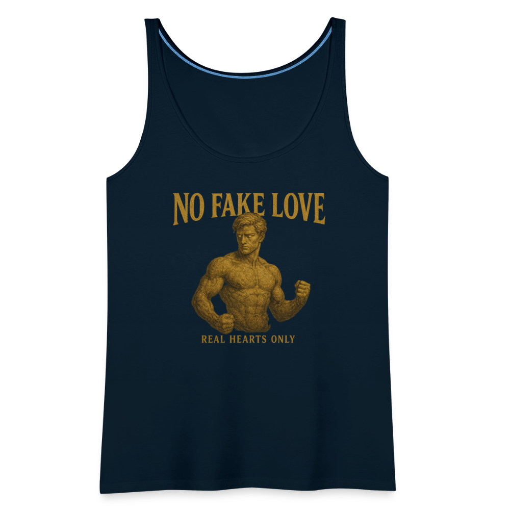CR - Women's NO FAKE LOVE — Real Hearts Only. Premium Tank Top shop the vibe at chullosrepublic.com