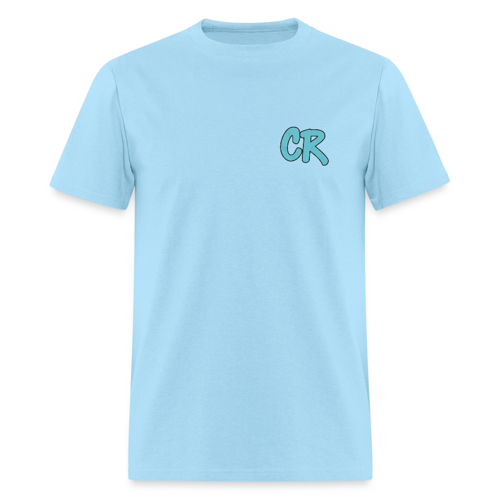 Men's T-Shirt | CHOP LIFE Back Print - powder blue