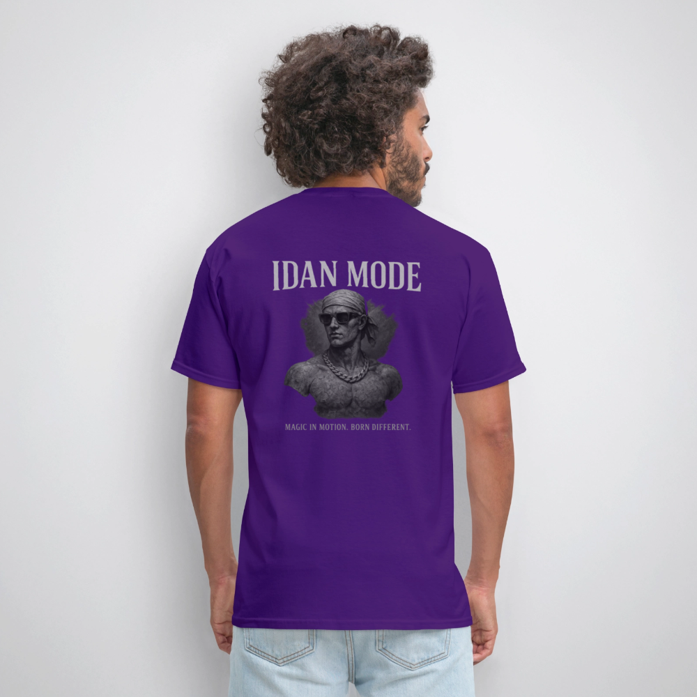 Men's T-Shirt | IDAN MODE Back Print - purple
