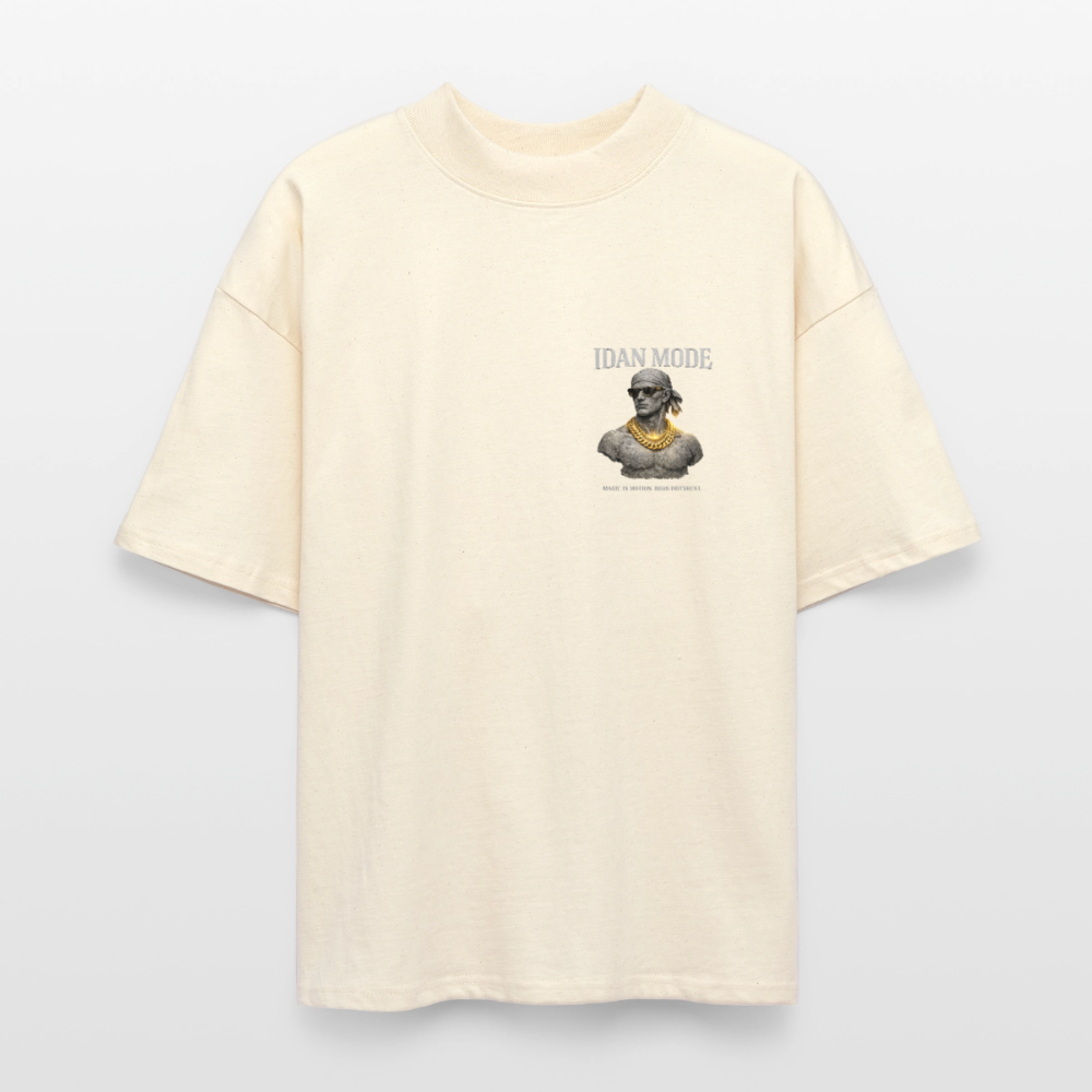 IDAN MODE BRUTALIST MOCK-NECK TEE - natural raw