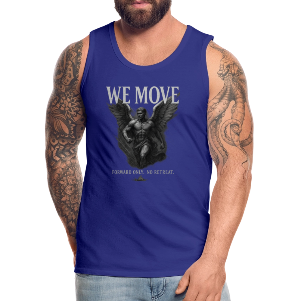 CR - Men's Premium Tank Top – WE MOVE | Forward Only. No Retreat - royal blue