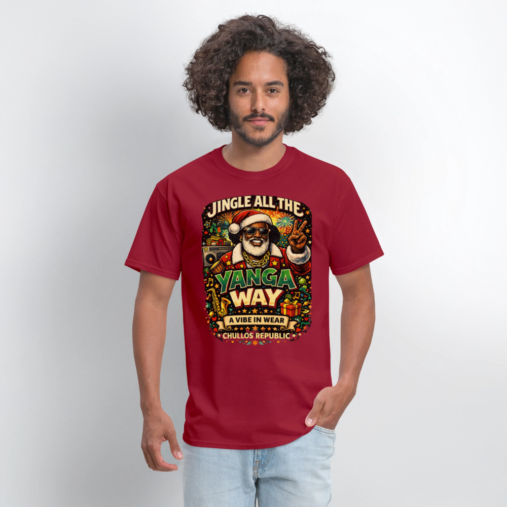 Jingle All The Yanga Way | Men's T-Shirt - dark red