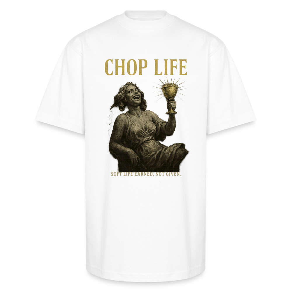 CR - CHOP LIFE - Soft Life Earned. Not Given | Unisex Oversized HQ T-Shirt shop the vibe at chullosrepublic.com