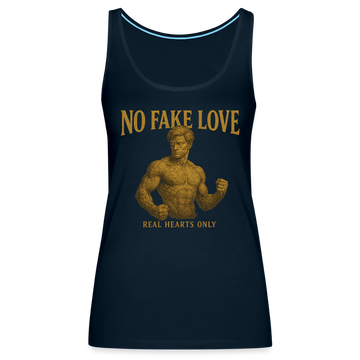 CR - Women's NO FAKE LOVE — Real Hearts Only. Premium Tank Top shop the vibe at chullosrepublic.com