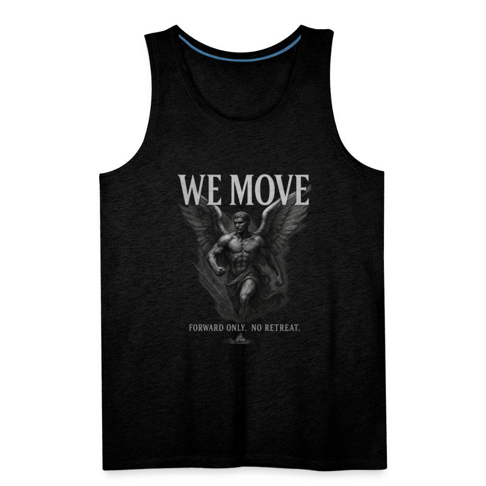 CR - Men's Premium Tank Top – WE MOVE | Forward Only. No Retreat - charcoal grey
