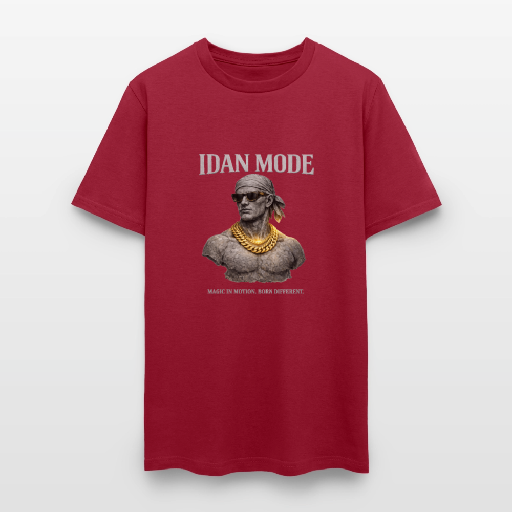 IDAN MODE - Men's T-Shirt | Lagos Streetwear - dark red