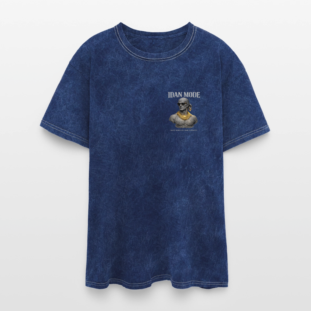 IDAN MODE MINERAL WASH VINTAGE TEE - mineral navy