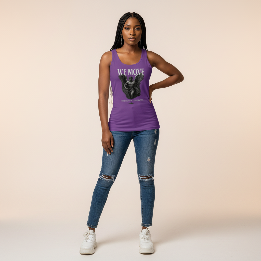 CR  - WE MOVE | Forward Only. No Retreat. Women's Premium Tank Top shop the vibe at chullosrepublic.com