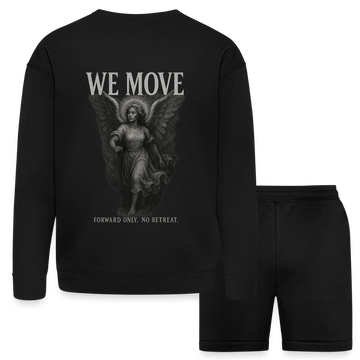 FVO | WE MOVE Female Angel Unisex Sweatshirt & Short Set - black