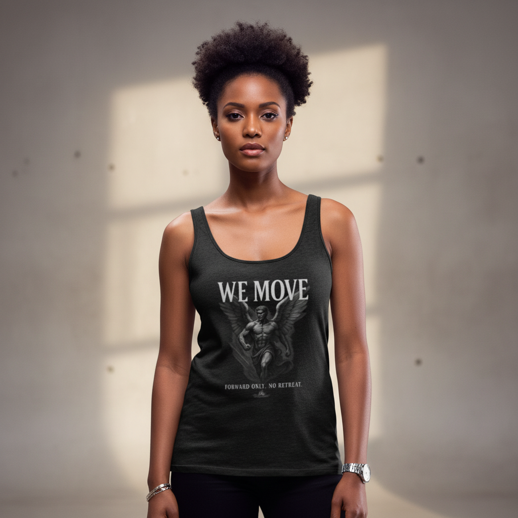 CR  - WE MOVE | Forward Only. No Retreat. Women's Premium Tank Top shop the vibe at chullosrepublic.com