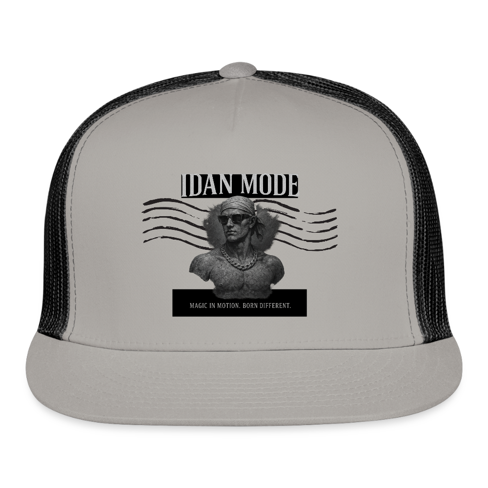 IDAN MODE Trucker Cap – Lagos Streetwear - gray/black