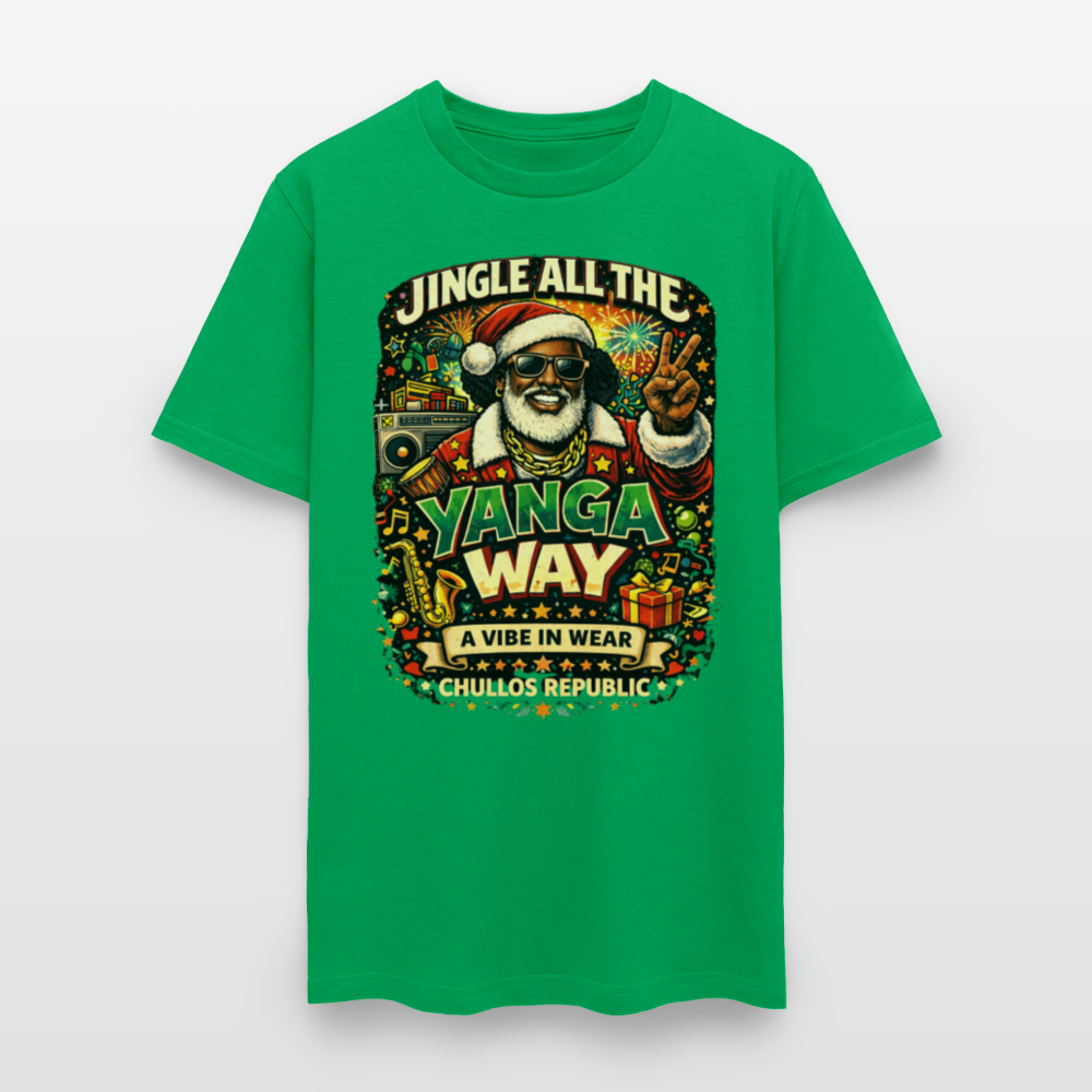 Jingle All The Yanga Way | Men's T-Shirt - bright green