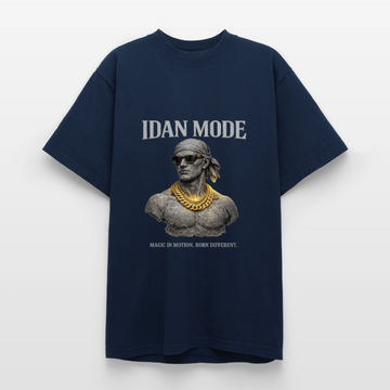 "IDAN MODE" HEAVYWEIGHT WASHED T-SHIRT // FC - navy