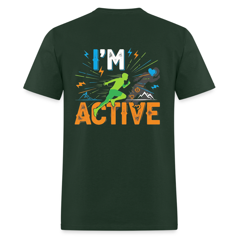 Men's IM ACTIVE T-Shirt | Front & Back - forest green