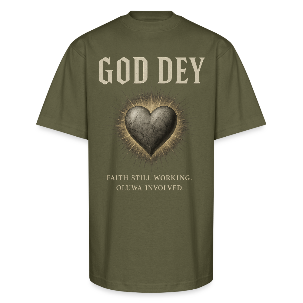 CR - God Dey | Active Faith - Unisex Oversized Heavyweight T-Shirt shop the vibe at chullosrepublic.com