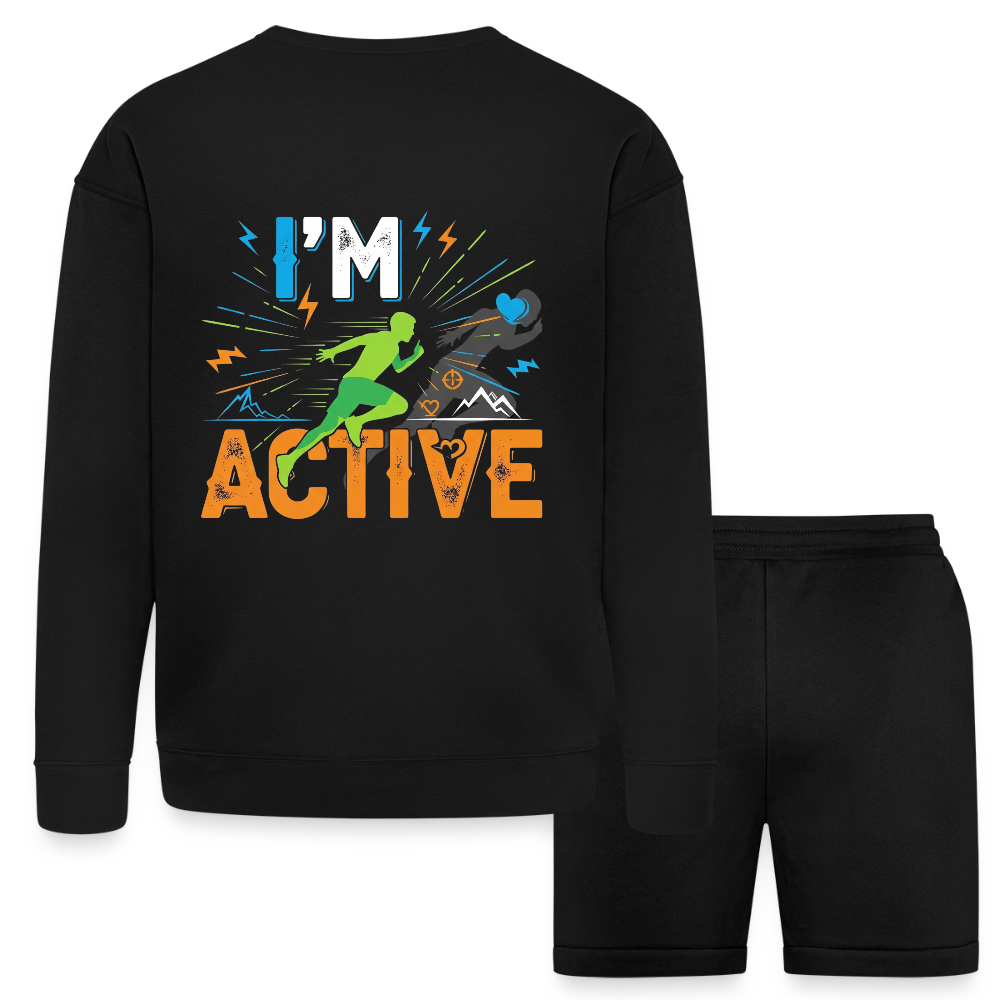 FVO | I'M ACTIVE Unisex Sweatshirt & Short Set - black