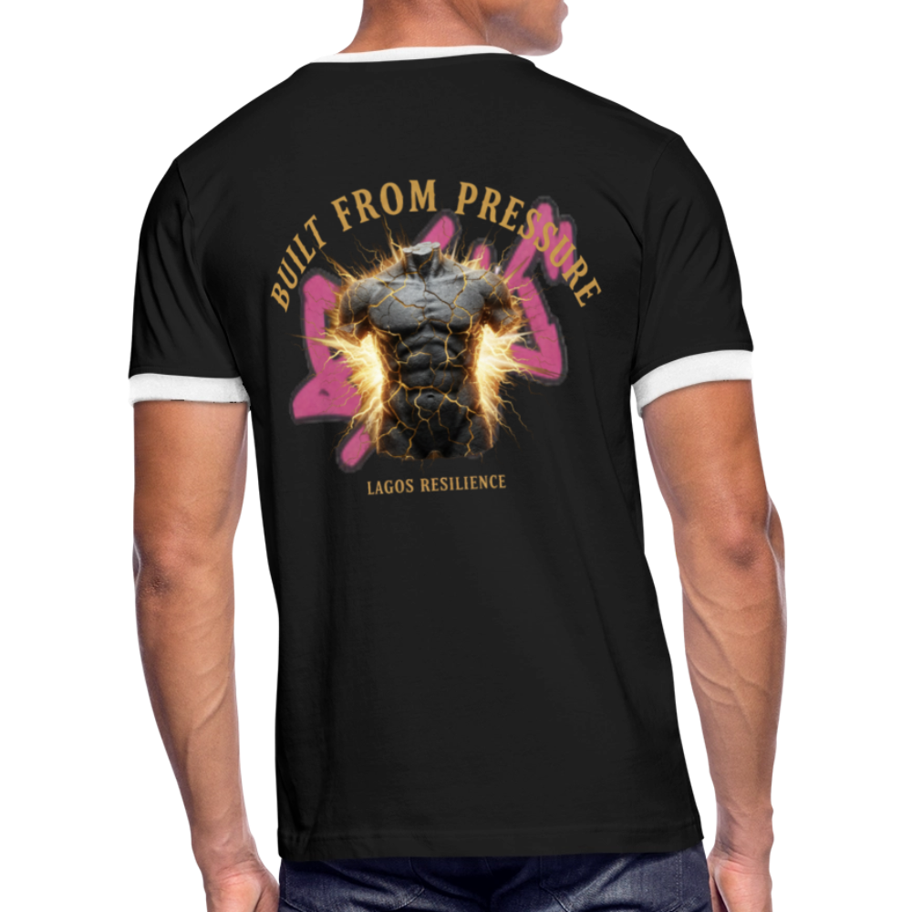 Men's Ringer T-Shirt | Lagos Resilience - black/white