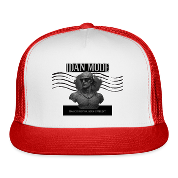IDAN MODE Trucker Cap – Lagos Streetwear - white/red