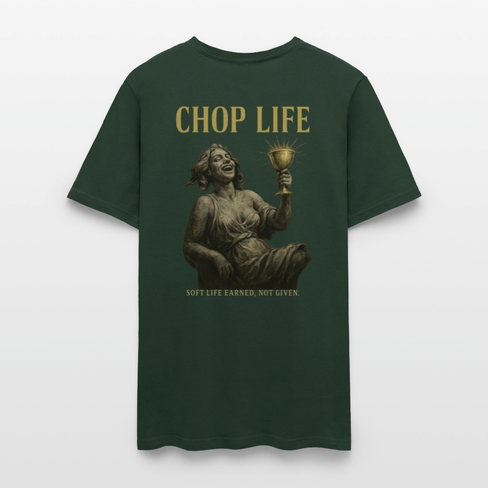 Men's T-Shirt | CHOP LIFE Back Print - forest green