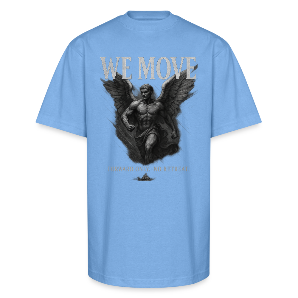 CR - We Move - Forward Only | Male Angel - Unisex Oversized Heavyweight T-Shirt shop the vibe at chullosrepublic.com