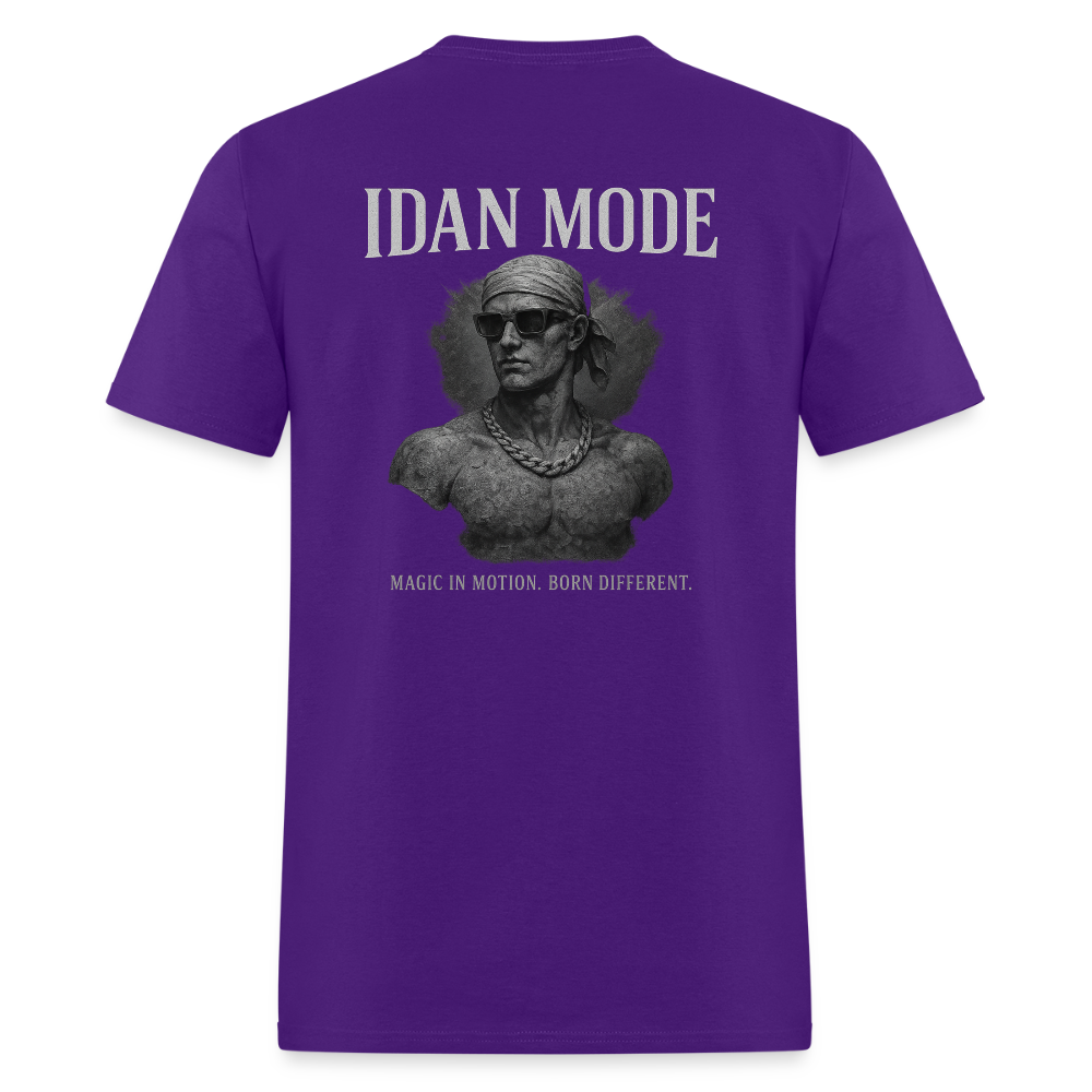 Men's T-Shirt | IDAN MODE Back Print - purple