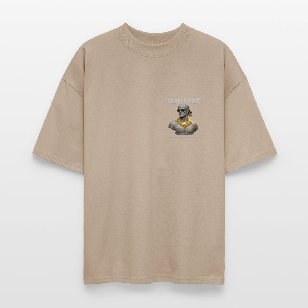 IDAN MODE BRUTALIST MOCK-NECK TEE - stone