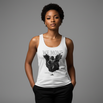 CR  - WE MOVE | Forward Only. No Retreat. Women's Premium Tank Top shop the vibe at chullosrepublic.com