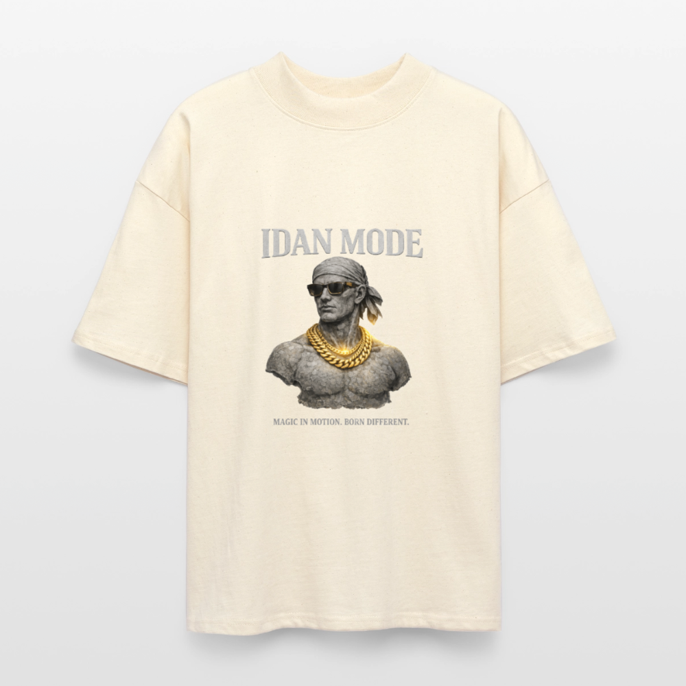 IDAN MODE BRUTALIST MOCK-NECK TEE // FC - natural raw