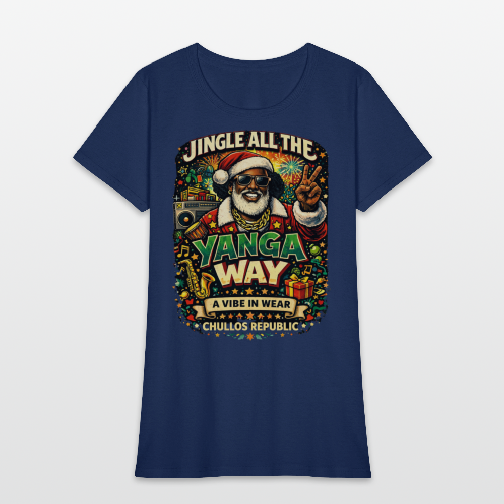 Jingle All The Yanga Way | Women's T-Shirt -  blue dusk