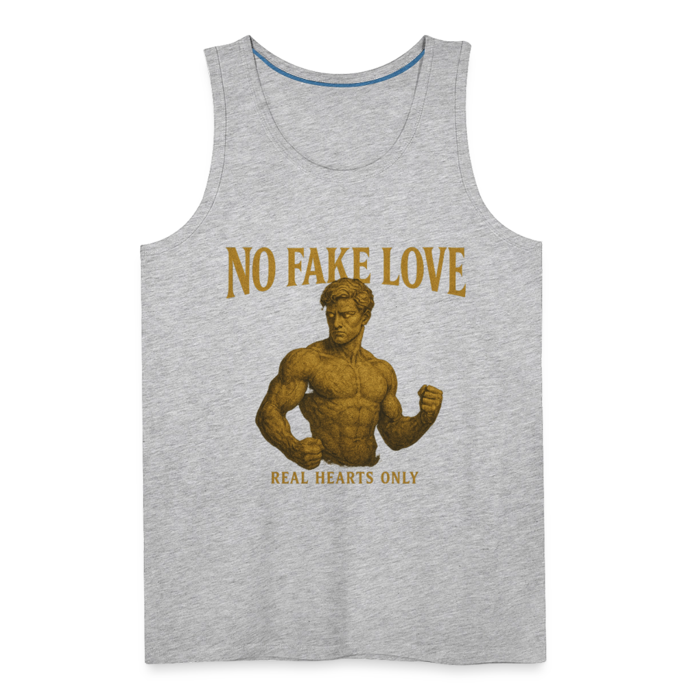 CR -  Men's Premium Tank Top - NO FAKE LOVE | Real Hearts Only shop the vibe at chullosrepublic.com