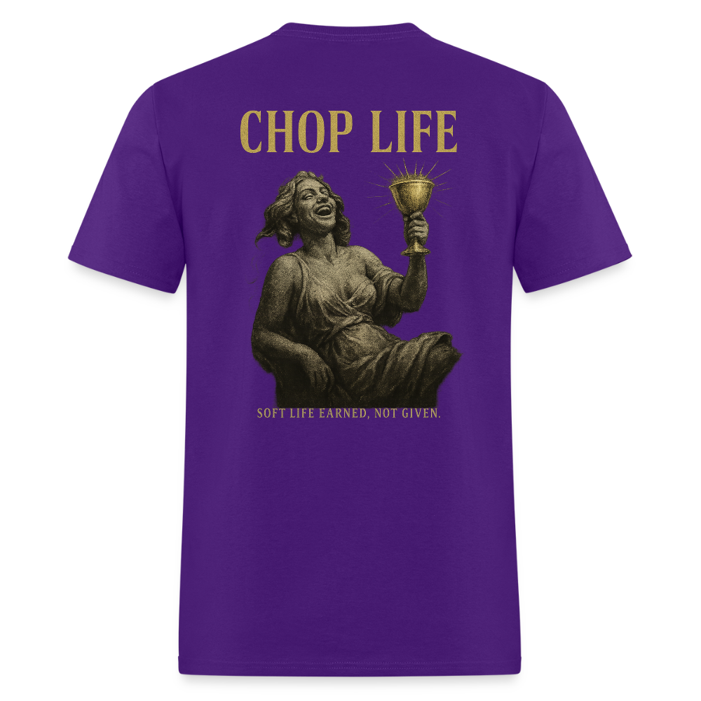 Men's T-Shirt | CHOP LIFE Back Print - purple