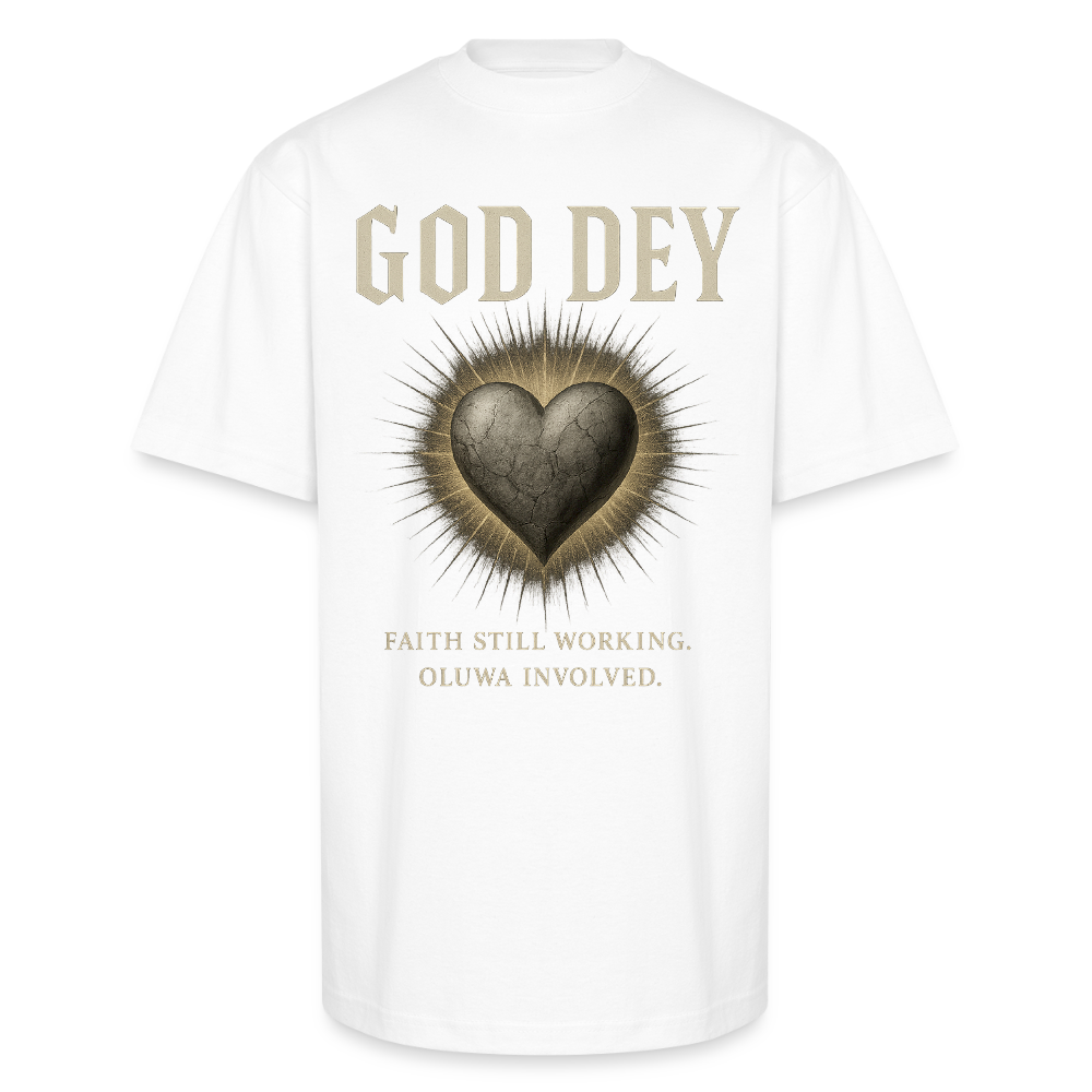 CR - God Dey | Active Faith - Unisex Oversized Heavyweight T-Shirt shop the vibe at chullosrepublic.com