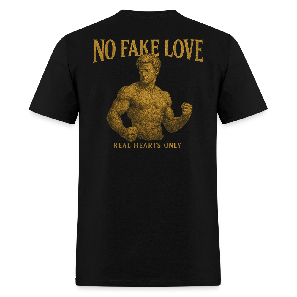 Men's T-Shirt | No Fake Love Back Print - black