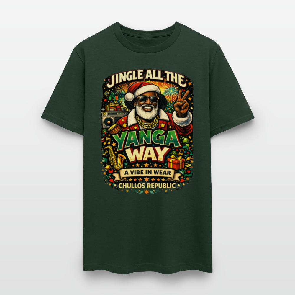 Jingle All The Yanga Way | Men's T-Shirt - forest green