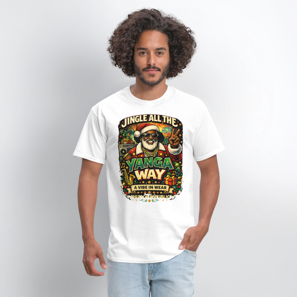 Jingle All The Yanga Way | Men's T-Shirt - white