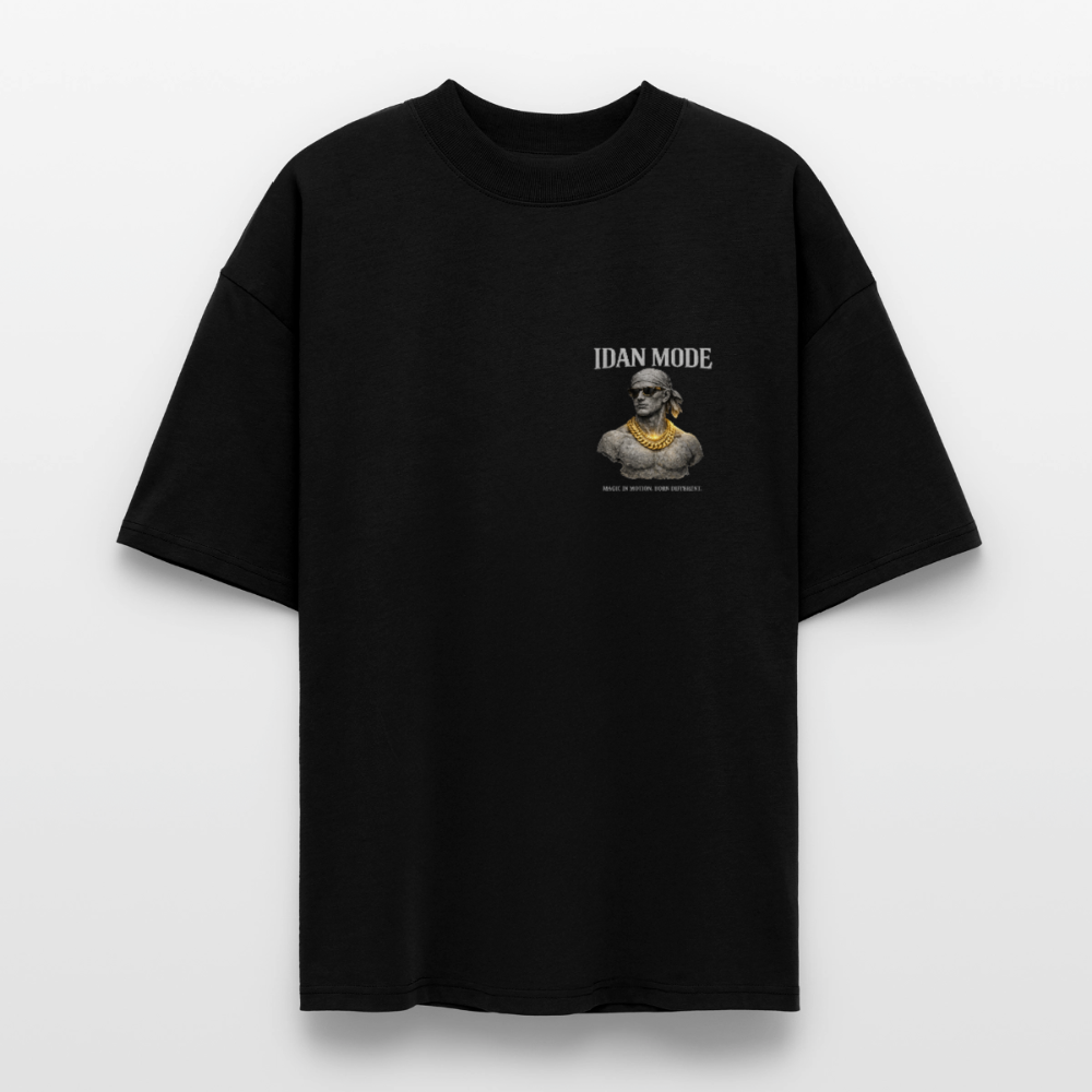 IDAN MODE BRUTALIST MOCK-NECK TEE - black