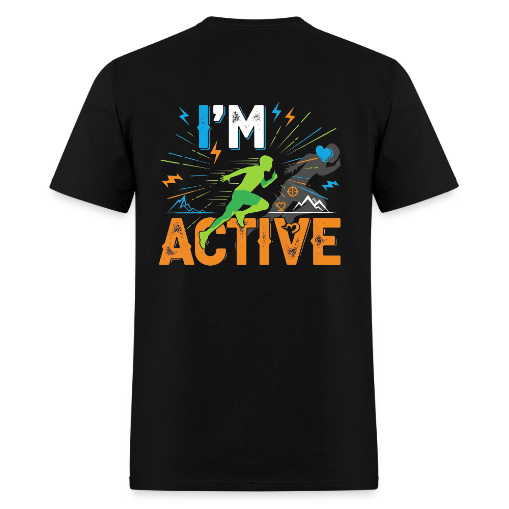 Men's IM ACTIVE T-Shirt | Front & Back - black