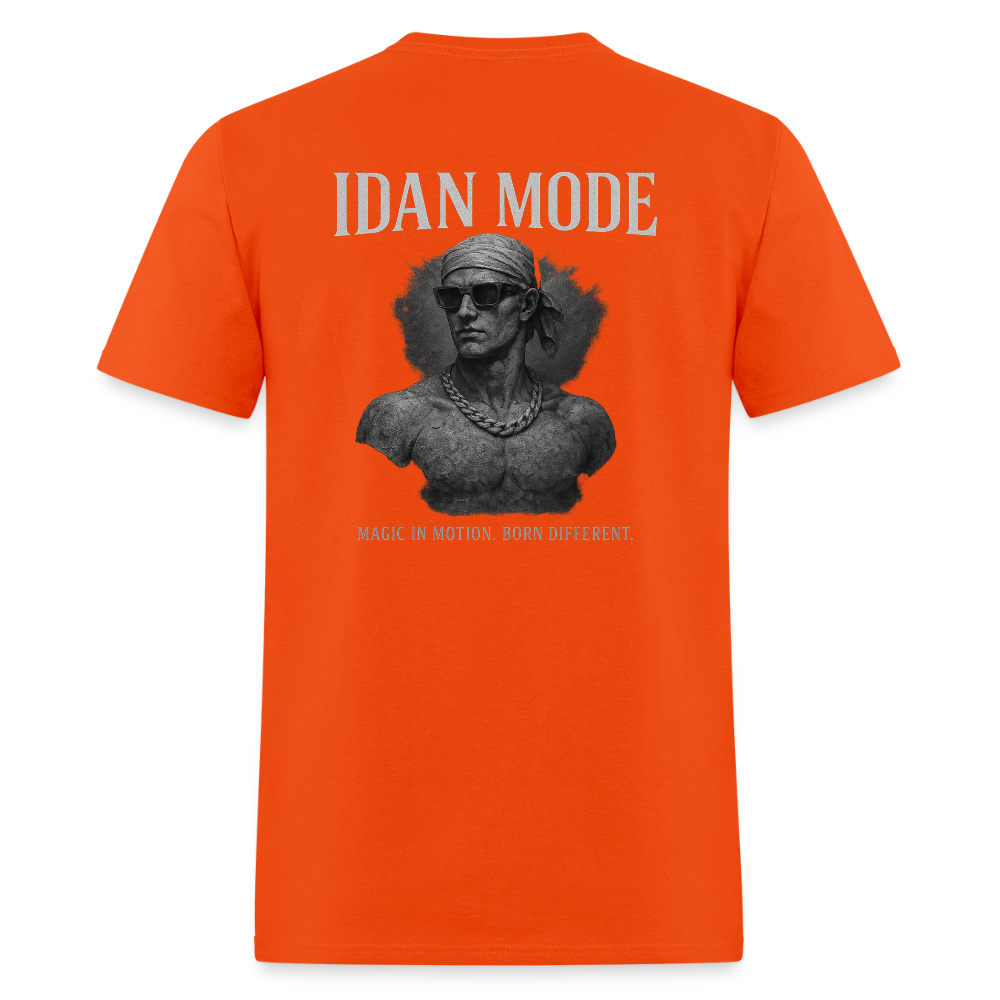 Men's T-Shirt | IDAN MODE Back Print - orange