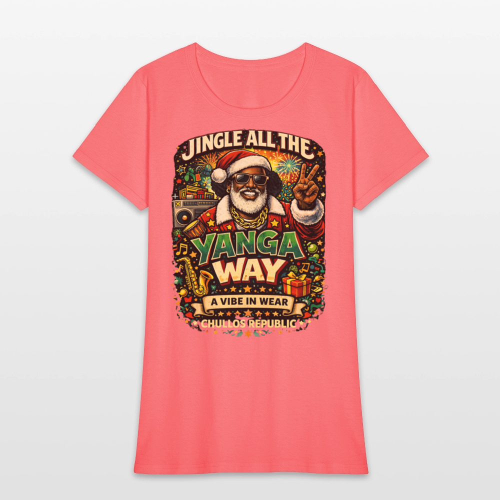 Jingle All The Yanga Way | Women's T-Shirt - coral